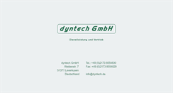 Desktop Screenshot of dyntech.de