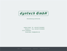 Tablet Screenshot of dyntech.de